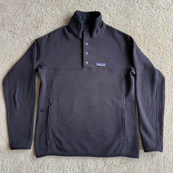 Patagonia Jackets & Blazers - Patagonia Womens Small Fleece Snap Button Pullover Jacket Gray Outdoor Hiking